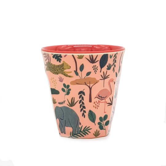 Rice - Bicchiere piccolo in melamina - Colore Rice: Jungle Pink Animal