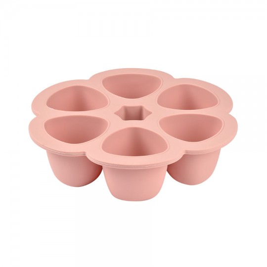 Beaba - CONTENITORE MULTIPORZIONE SILICONE ROSA 6x 90ml - Colore: Rosa