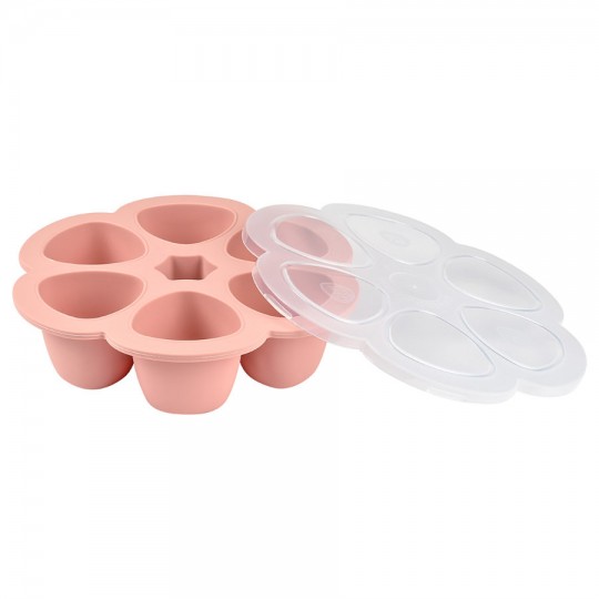 Beaba - CONTENITORE MULTIPORZIONE SILICONE ROSA 6x 90ml - Colore: Rosa