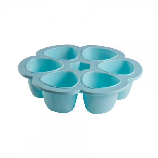 Beaba - CONTENITORE MULTIPORZIONE SILICONE 6x 90ml - Colore: Blu