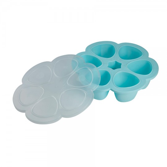 Beaba - CONTENITORE MULTIPORZIONE SILICONE 6x 90ml - Colore: Blu