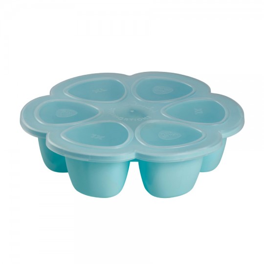 Beaba - CONTENITORE MULTIPORZIONE SILICONE 6x 90ml - Colore: Blu
