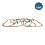 Little Dutch - Set trenino XXL in legno - Railway Collection