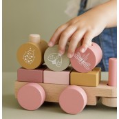 Little Dutch - Trenino in legno - Colori Little Dutch: Wild Flower Pink