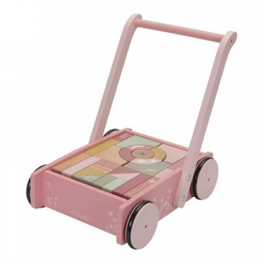 Little Dutch - Carrello Primi passi per giocare in legno - Colori Little Dutch: Wild Flower Pink