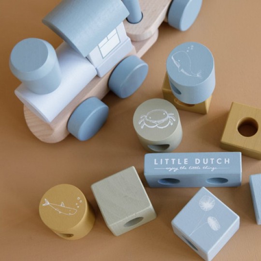 Little Dutch - Trenino in legno - Colori Little Dutch: Ocean Blue