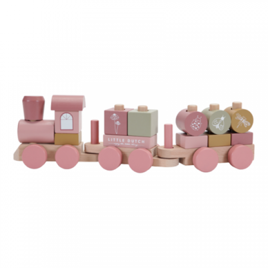 Little Dutch - Trenino in legno - Colori Little Dutch: Wild Flower Pink
