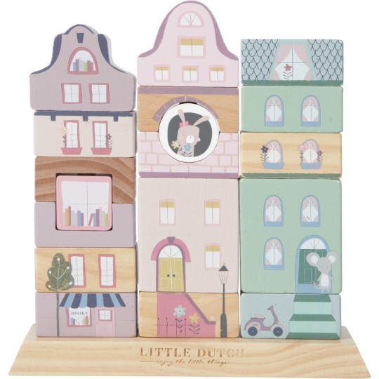 Little Dutch - Gioco in legno città da costruire - Colori Little Dutch: Pink