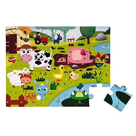 Janod - Animali della Fattoria Puzzle Tattile