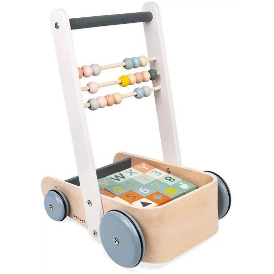 Janod - Carrello Primi Passi ABC in legno