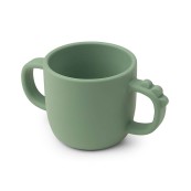 DONE BY DEER - TAZZA CON 2  MANICI IN SILICONE ALIMENTARE PEEKABOO CROCO - Colore: Verde