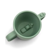 DONE BY DEER - TAZZA CON 2  MANICI IN SILICONE ALIMENTARE PEEKABOO CROCO - Colore: Verde