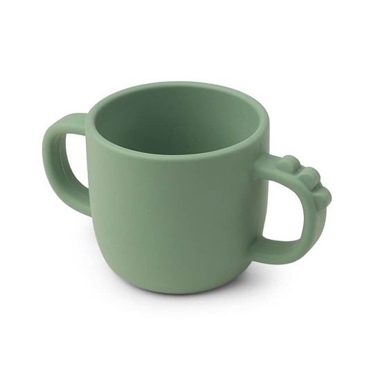 DONE BY DEER - TAZZA CON 2  MANICI IN SILICONE ALIMENTARE PEEKABOO CROCO - Colore: Verde