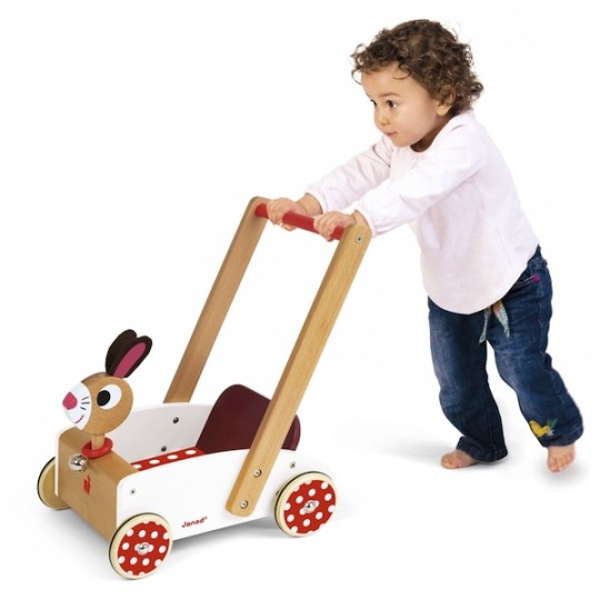 Janod - Carrello in legno Crazy Rabbit