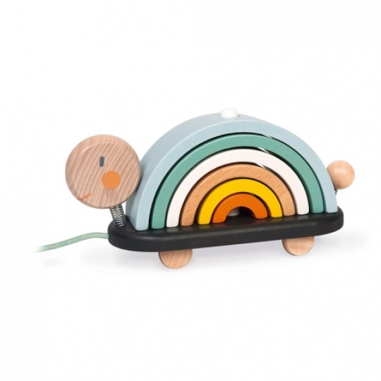 Janod - Tartaruga con arcobaleno da impilare