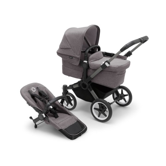 Bugaboo - Navicella e Passeggino Bugaboo Donkey 5 Mono Completo - Colori Bugaboo: Graphite/Grey Melange