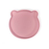 Soina - Piatto in silicone con ventosa Orso - Colori Soina: Rosa Antico