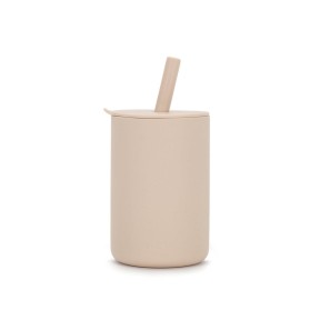 Soina - Bicchiere in silicone con cannuccia