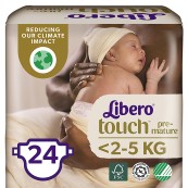 Libero - Pannolini per neonati e bambini - Taglia Pannolini: Touch (<2.5 kg) 24pz