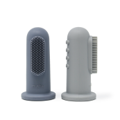 Mushie - Spazzolino da denti per il dito - Versioni Mushie: Stone/Tradewinds