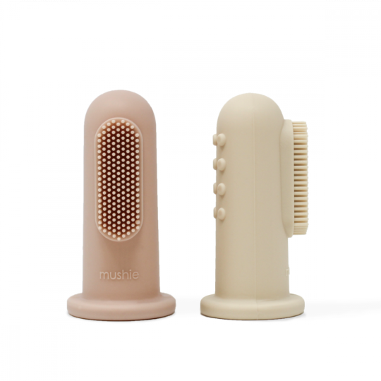 Mushie - Spazzolino da denti per il dito