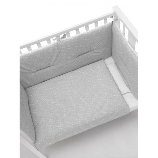 Erbesi - Mini Culla Lettino - Colore: Bianco - Grigio