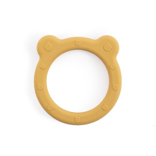 Soina - Anello da dentizione - 100% Silicone - Colori Soina: Ocra