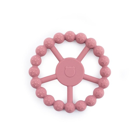 Soina - Anello da dentizione - 100% Silicone - Colori Soina: Rosa Antico