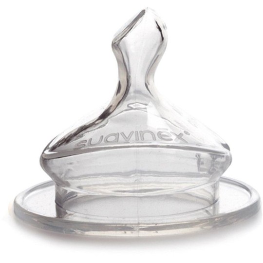 Suavinex - Tettarella Anatomica Silicone Collo largo 2 Pezzi - Versioni Suavinex: 1S (0/6 MESI)