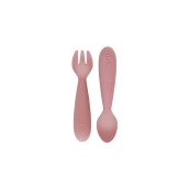 Ezpz - Mini Posate Spoon and Fork - 100% Silicone - Colori Ezpz: Cipria