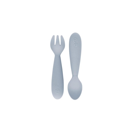 Ezpz - Mini Posate Spoon and Fork - 100% Silicone - Colori Ezpz: Baltico