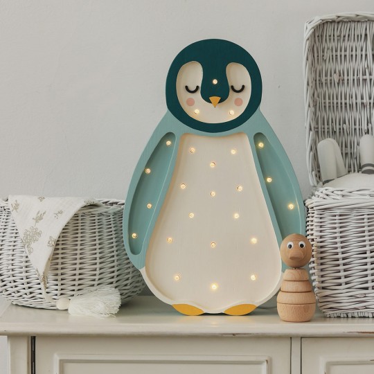 Little Lights - Lampada LED Pinguino con regolatore di luminosità - Fatta a mano