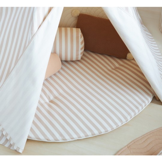 Nobodinoz - Tenda Tipo Arizona - Cotone Bio - Colori Nobodinoz: Taupe Stripes/Natural