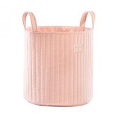 Nobodinoz - Cesta portagiochi Savanna - Velluto Ecologico - Colori Nobodinoz: Dream Pink