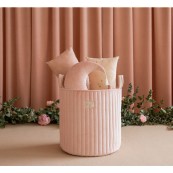 Nobodinoz - Cesta portagiochi Savanna - Velluto Ecologico - Colori Nobodinoz: Dream Pink