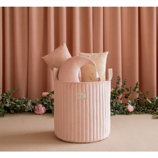 Nobodinoz - Cesta portagiochi Savanna - Velluto Ecologico - Colori Nobodinoz: Dream Pink