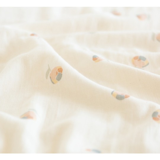 Nobodinoz - Copertina Estiva 100x70cm - Mussola di cotone Bio - Colori Nobodinoz: Blossom