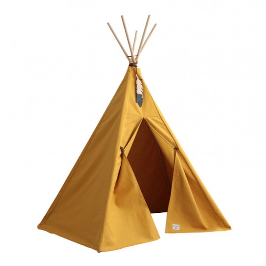 Nobodinoz - Tenda in cotone organico Nevada 152x120 - Colori Nobodinoz: Farniente Yellow