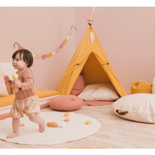 Nobodinoz - Tenda in cotone organico Nevada 152x120 - Colori Nobodinoz: Farniente Yellow