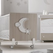 Erbesi - Lettino trasformabile Little Moon - Colore: Tortora Sbiancato