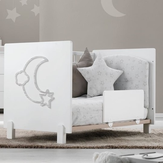 Erbesi - Lettino trasformabile Little Moon - Colore: Bianco
