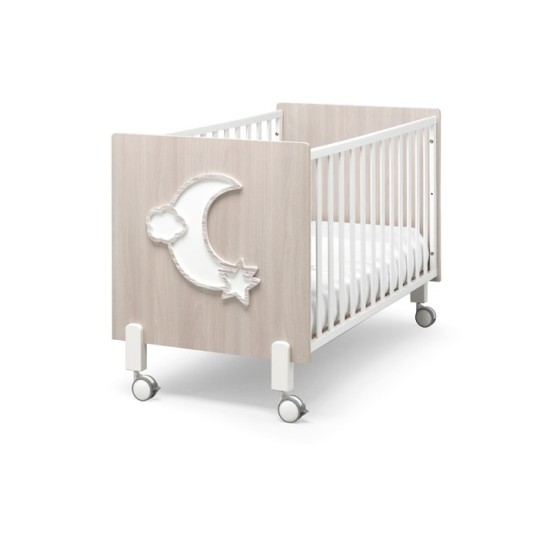 Erbesi - Lettino trasformabile Little Moon - Colore: Tortora Sbiancato