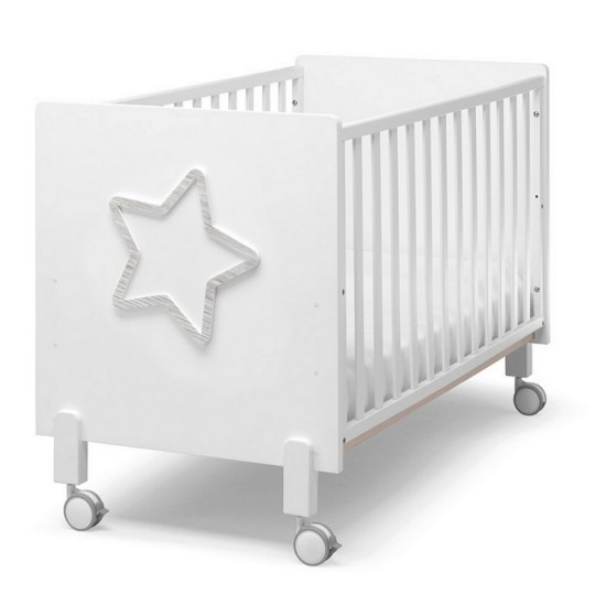 Erbesi - Lettino trasformabile Little Star - Colore: Bianco