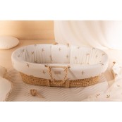 Cesta in vimini con supporto completa di rivestimento