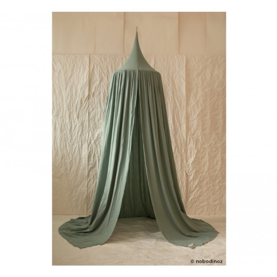 Nobodinoz - Baldacchino per letto 250x50 - Cotone Bio - Colori Nobodinoz: Eden Green