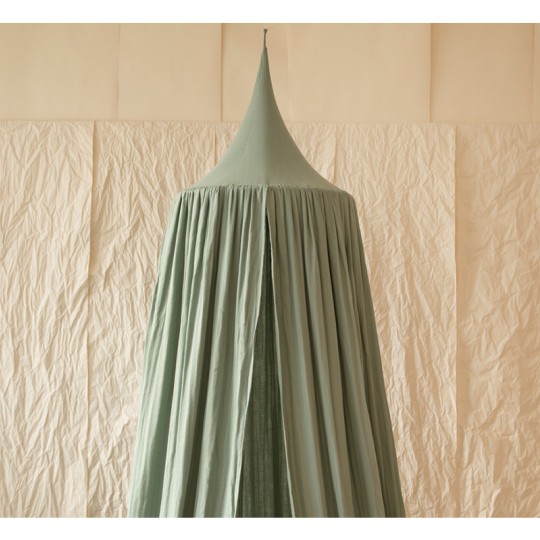 Nobodinoz - Baldacchino per letto 250x50 - Cotone Bio - Colori Nobodinoz: Eden Green