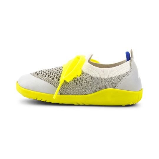 Bobux - Scarpine I-Walk Play Knit - Morbido Tessuto Elastico! - Taglia Scarpe: 24, Colore Bobux: Grey