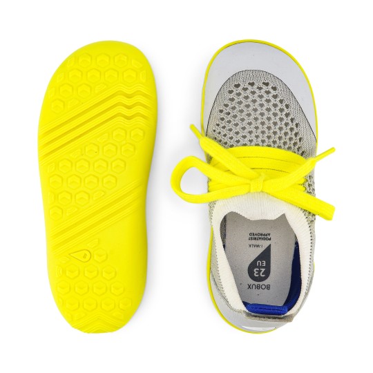 Bobux - Scarpine I-Walk Play Knit - Morbido Tessuto Elastico! - Taglia Scarpe: 24, Colore Bobux: Grey