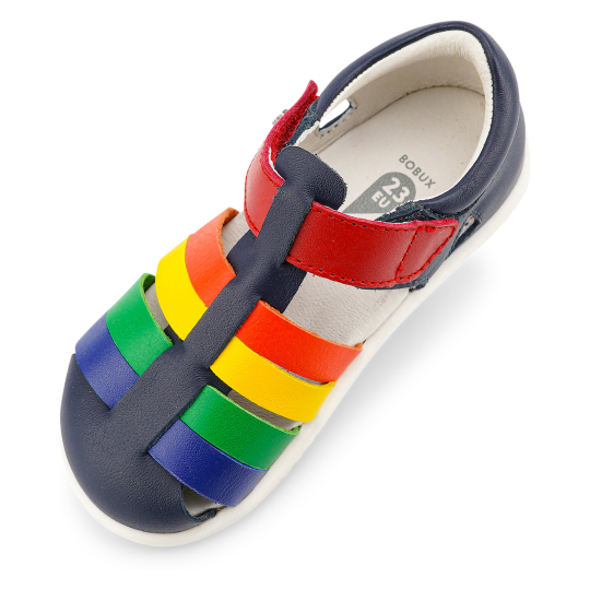 Bobux - Sandalo Step Up Tidal - Suola super flessibile! - Taglia Scarpe: 22, Colore Bobux: Navy Multi