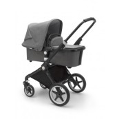 Bugaboo - Lynx completo - Passeggino + Navicella - Colori Bugaboo: Nero/Grigio Melange-Grigio Melange